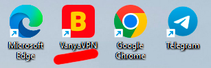 Запускаю программу "VanyaVPN"